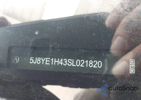 2025 Acura Mdx Technology Package from USA, damaged, VIN 5J8YE1H43SL021820